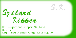 szilard kipper business card
